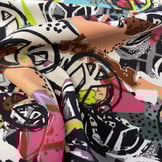 French Terry Peace Fuchsia Mint