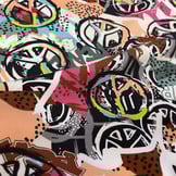 French Terry Peace Fuchsia Mint