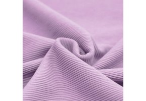 Ottoman Rib Jersey Stof Pastel Lila