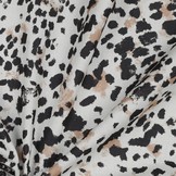 Poplin Katoen Digitale Print - Animal Skin Off White Beige