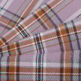 Schotse Ruit Tartan Check Stretch Lila - Bruin