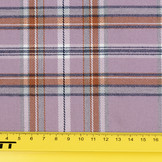 Schotse Ruit Tartan Check Stretch Lila - Bruin