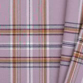 Schotse Ruit Tartan Check Stretch Lila - Bruin