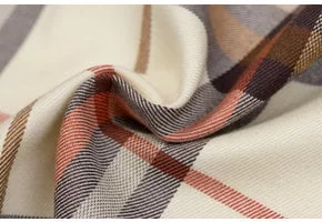 Schotse Ruit Tartan Check Stretch Sand - Bruin