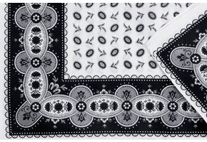 Zakdoek Koffieboon Wit - Zwart