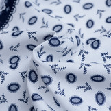 Zakdoek Koffieboon Wit - Donkerblauw