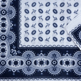 Zakdoek Koffieboon Wit - Donkerblauw