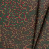 Katoen Poplin Wilde Bloemen Legergroen