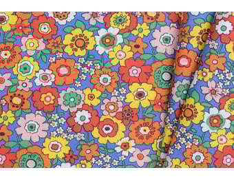 Katoen Retro Bloemen Popette Multi