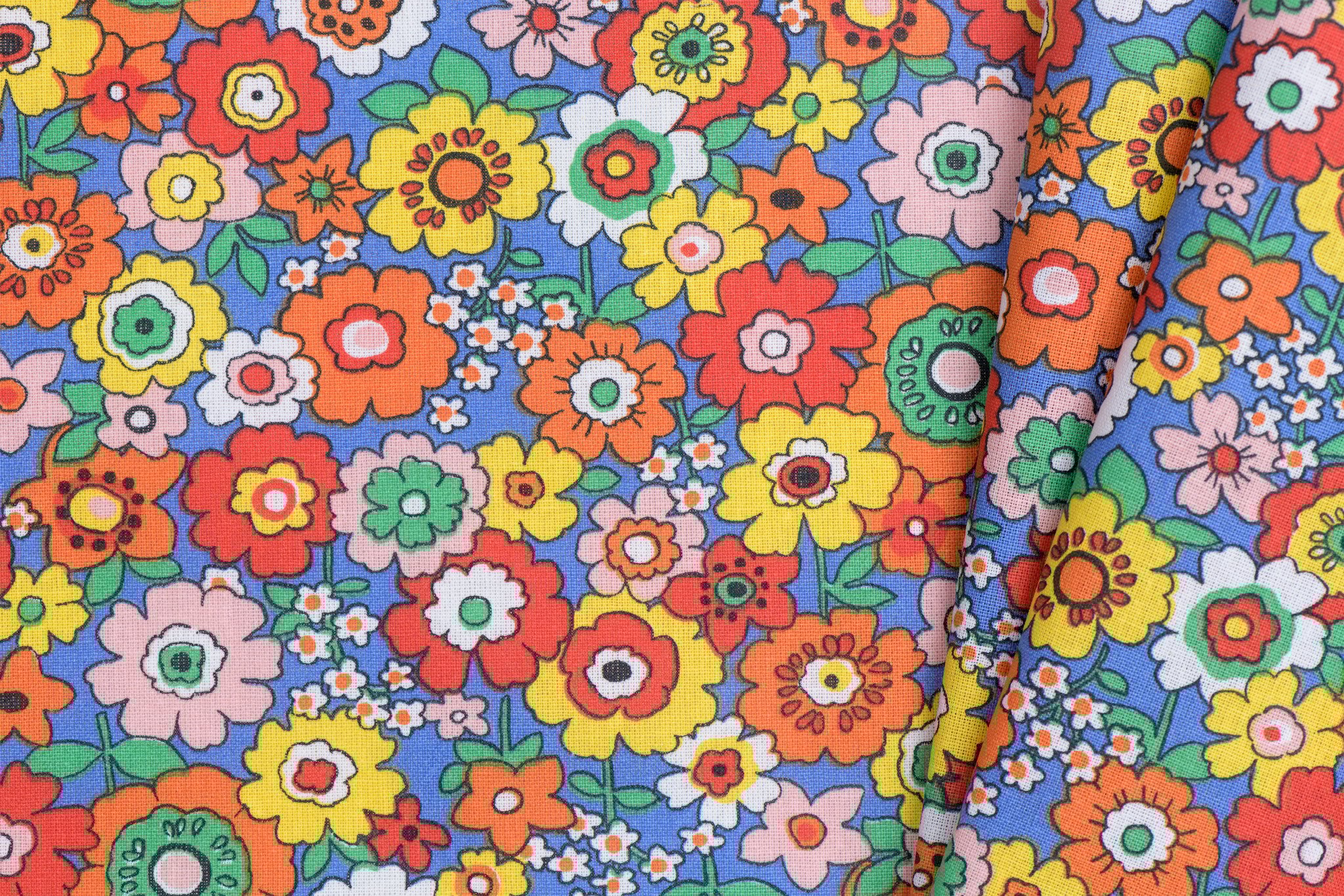 Katoen Retro Bloemen Popette Multi