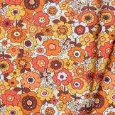 Katoen Retro Bloemen Popette Orange