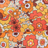 Katoen Retro Bloemen Popette Orange