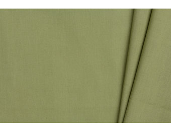 Uni katoen stof olijfgroen