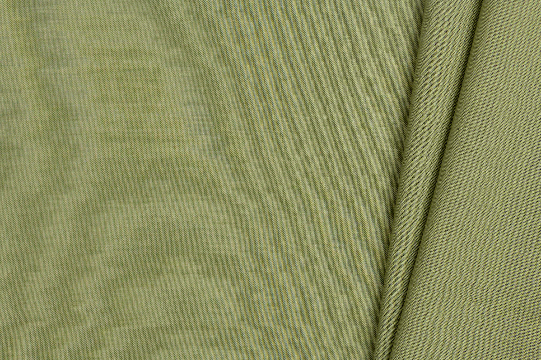 Uni katoen stof olijfgroen