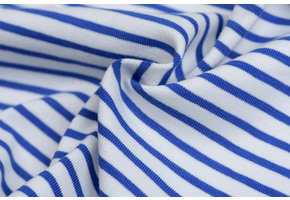 Jersey Strepen Off White / Cobalt