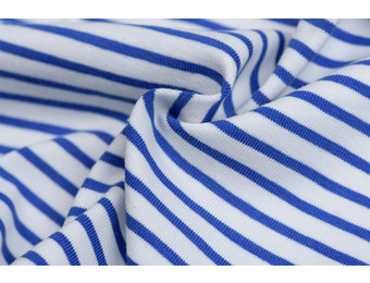 Jersey Strepen Off White / Cobalt