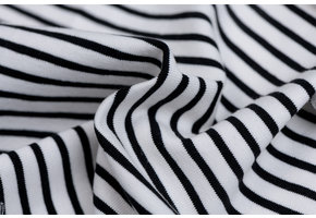 Jersey Strepen Off White / Zwart