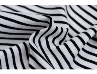 Jersey Strepen Off White / Zwart