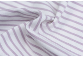 Jersey Strepen Off White / Lila