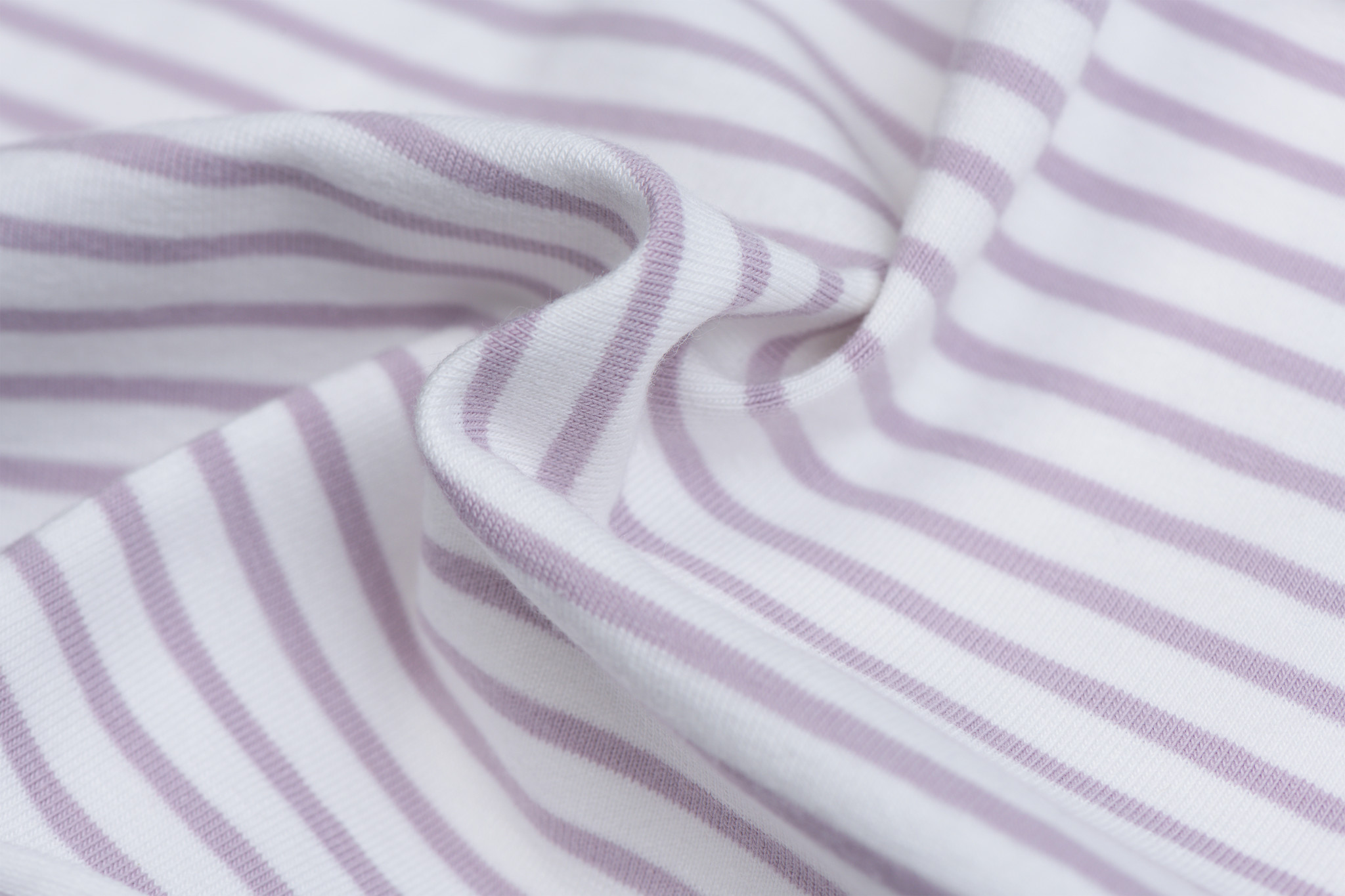 Jersey Strepen Off White / Lila