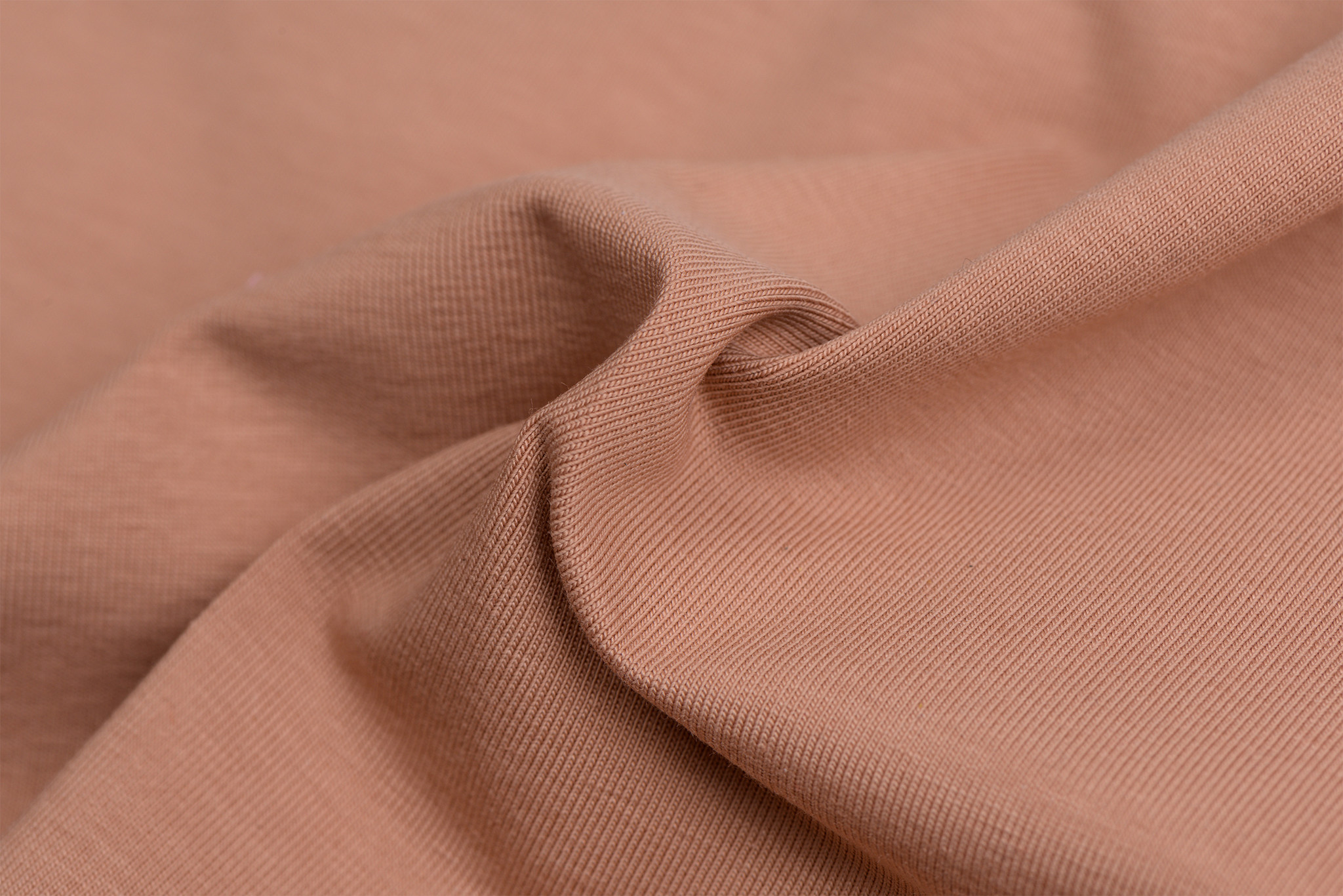 Katoenen Jersey Stof Perzik – Zacht, Rekbaar & Ademend