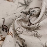 French Terry Digitale Print - Dino Jungle Taupe