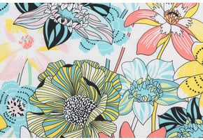 Katoen Vintage Bloemen Multi