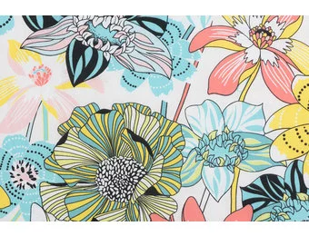 Katoen Vintage Bloemen Multi