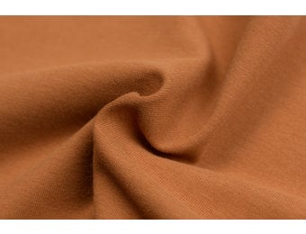 Organic Katoenen Jersey Stof Cognac