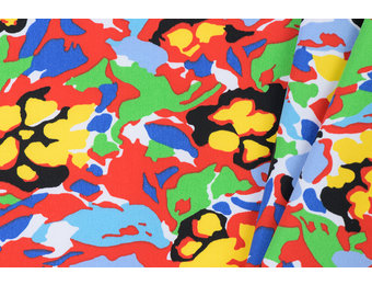 Camouflage Stof Multicolor