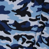 Camouflage Stof Blauw