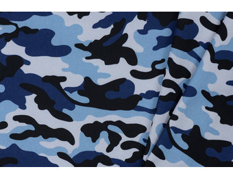 Camouflage Stof Blauw