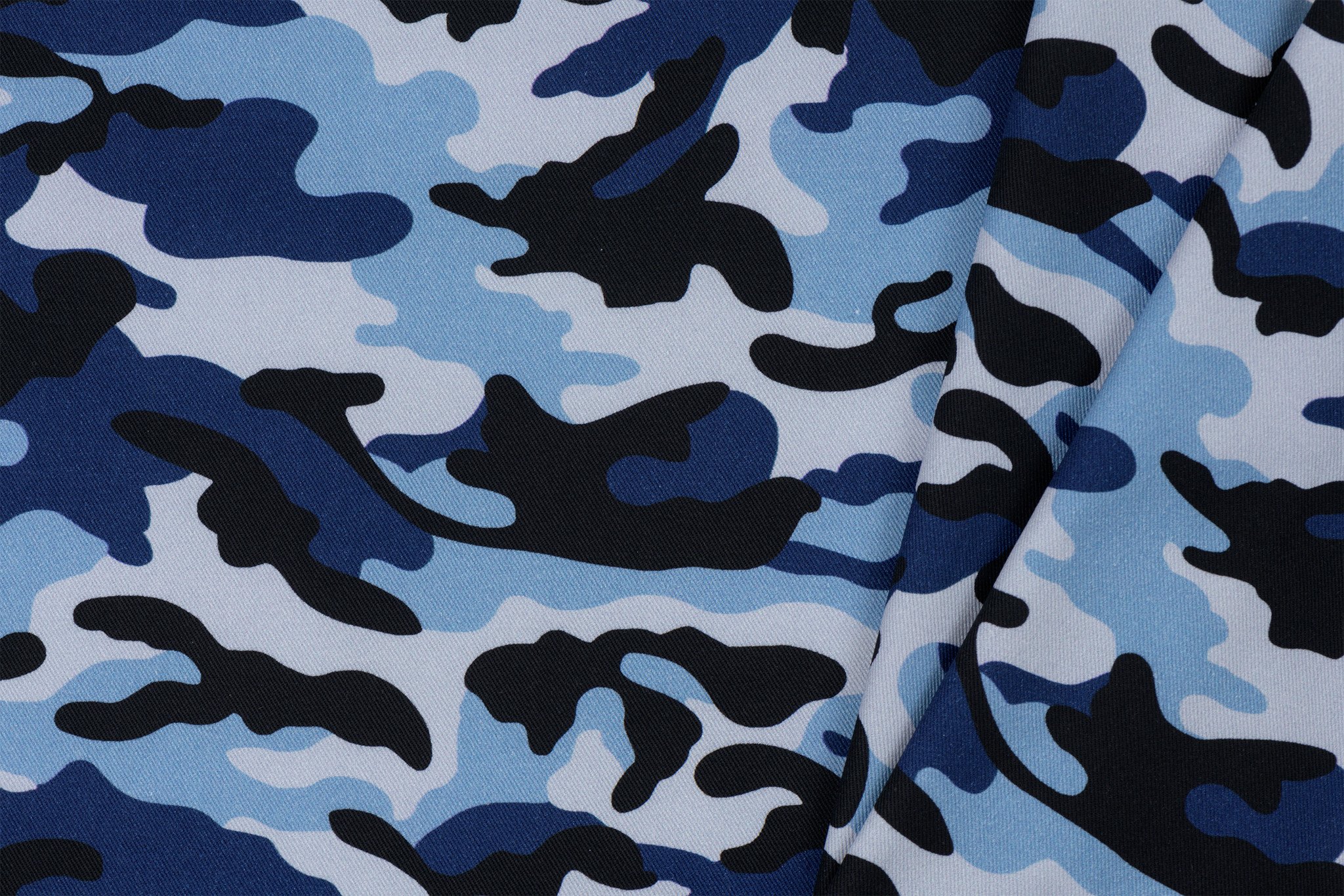 Camouflage Stof Blauw
