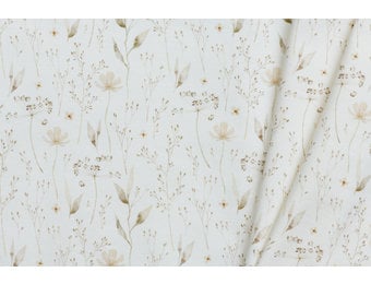 Poplin Katoen Digitale Print - Natuur Bloemen