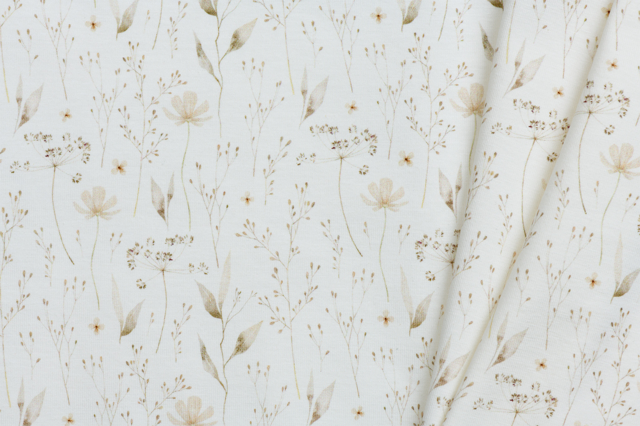 Poplin Katoen Digitale Print - Natuur Bloemen