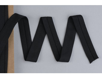 Tricot biaisband zwart 20mm