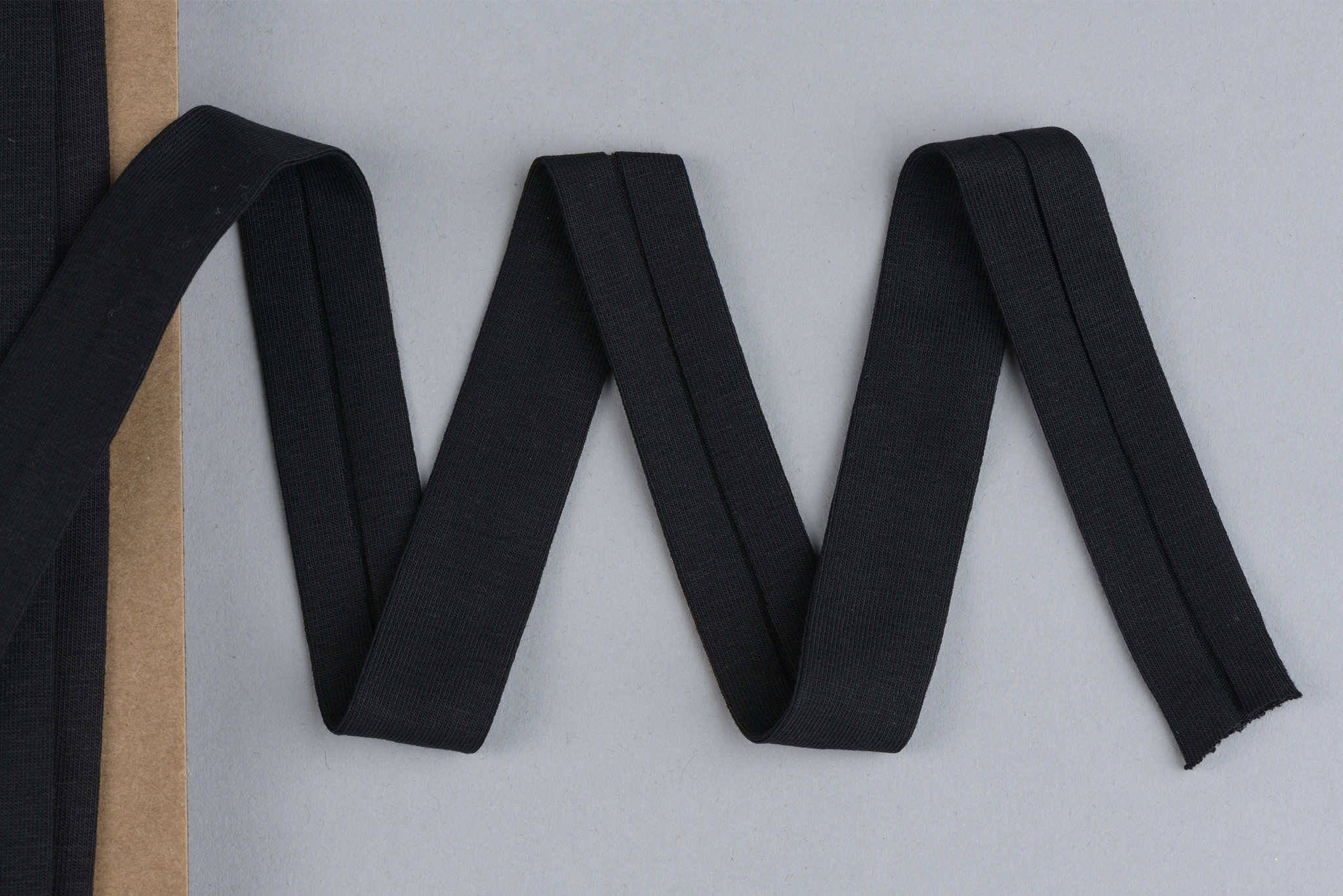 Tricot biaisband zwart 20mm