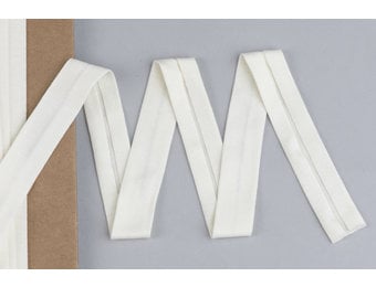 Tricot biaisband ecru 20mm