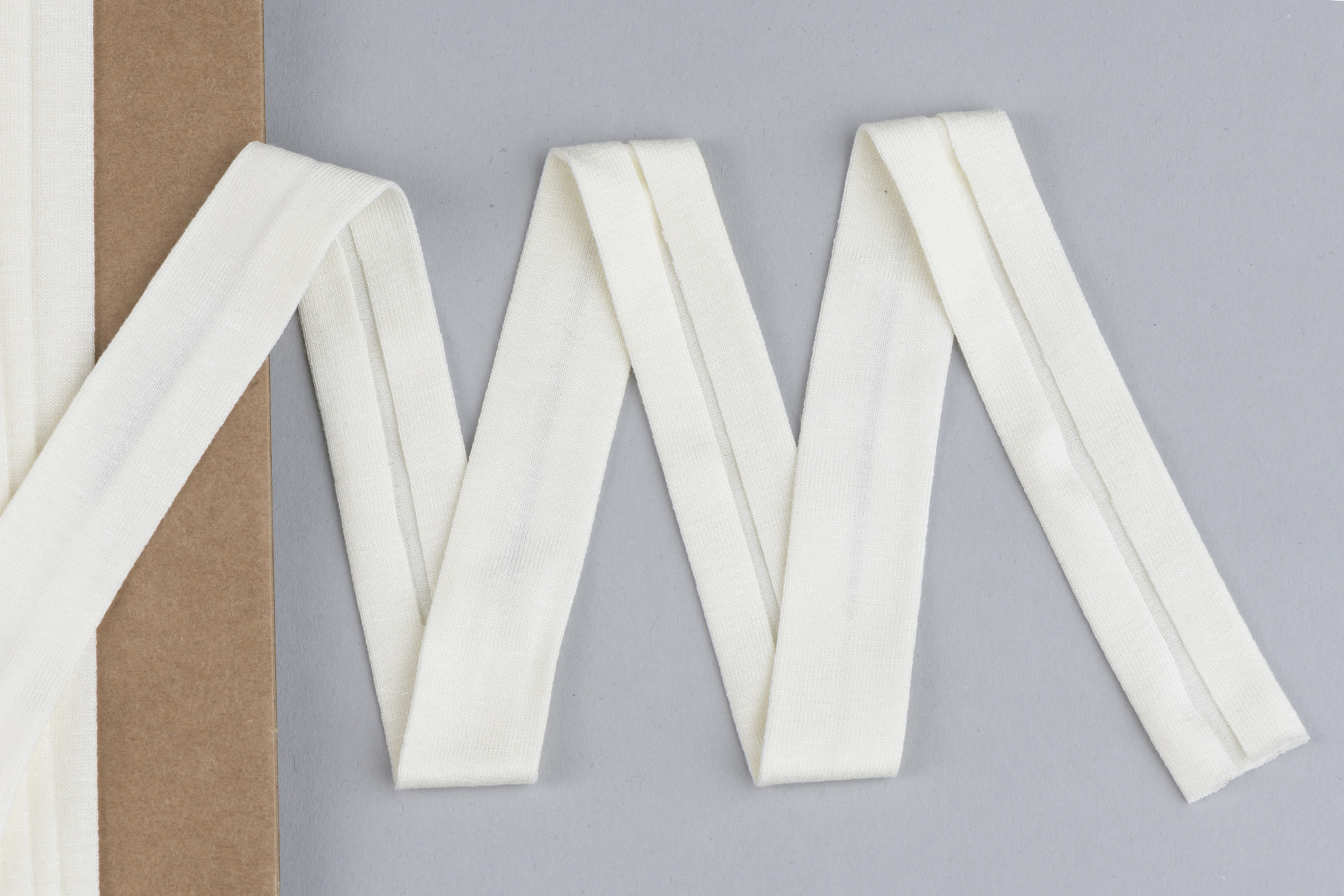 Tricot biaisband ecru 20mm