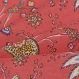 Katoen Vintage Bloemen Holi Cerise