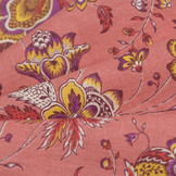 Katoen Vintage Bloemen Holi Coral
