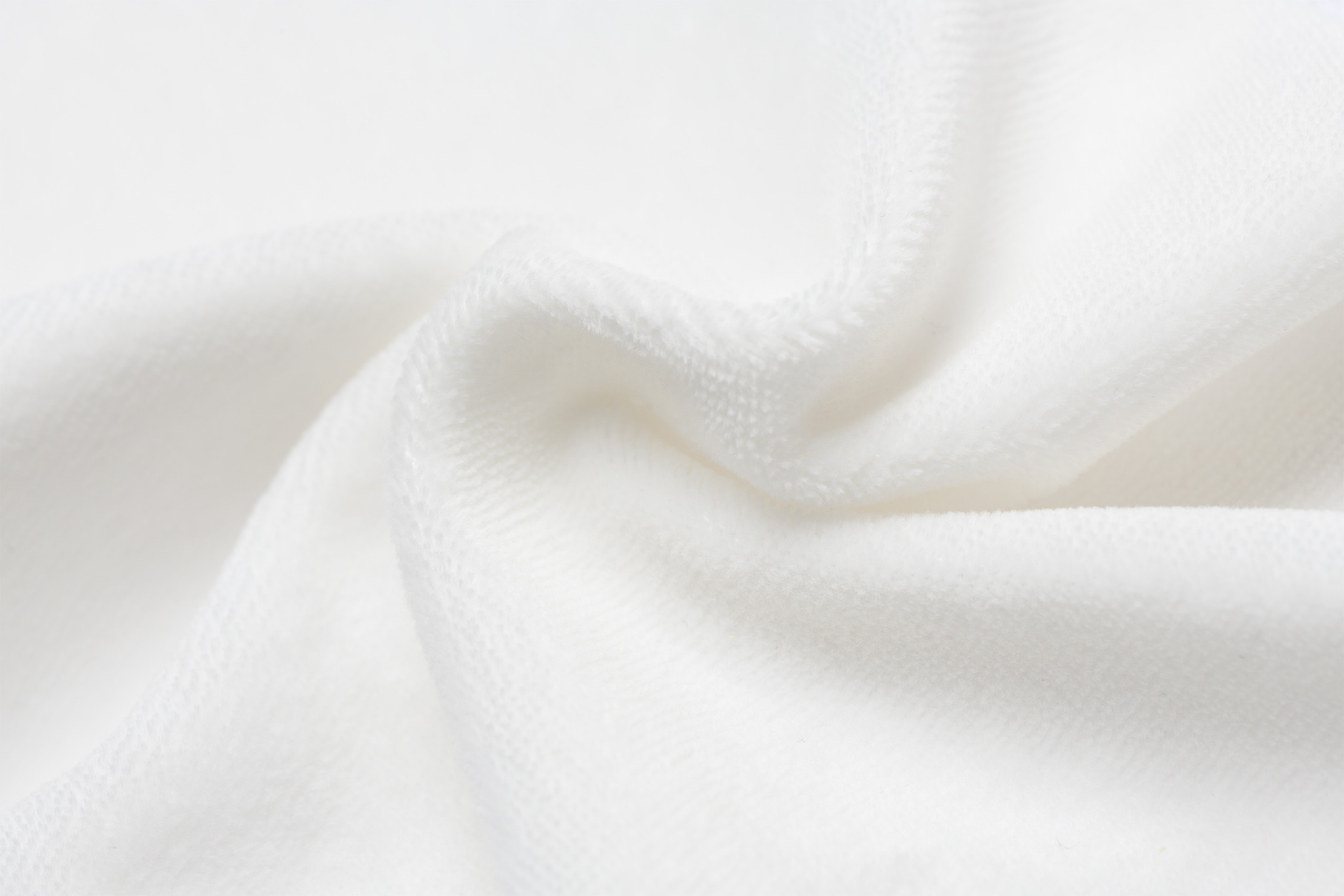 Nicky Velours Stof Ecru – Zacht, Rekbaar & Ademend