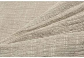 Baby cotton mousseline met linnen effect beige