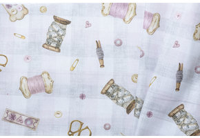 Decostof Naaiaccessoires Roze