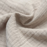 Double gauze hydrofiel lakenkatoen 240 cm breed licht taupe