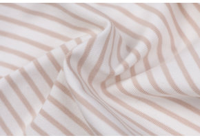 Jersey Strepen Off White / Licht Beige