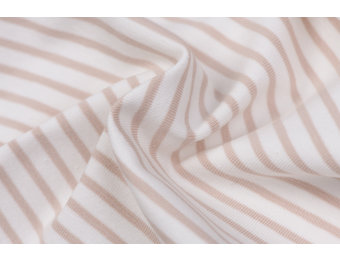 Jersey Strepen Off White / Licht Beige