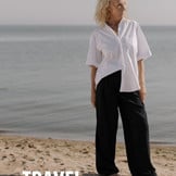 Travel stof off white