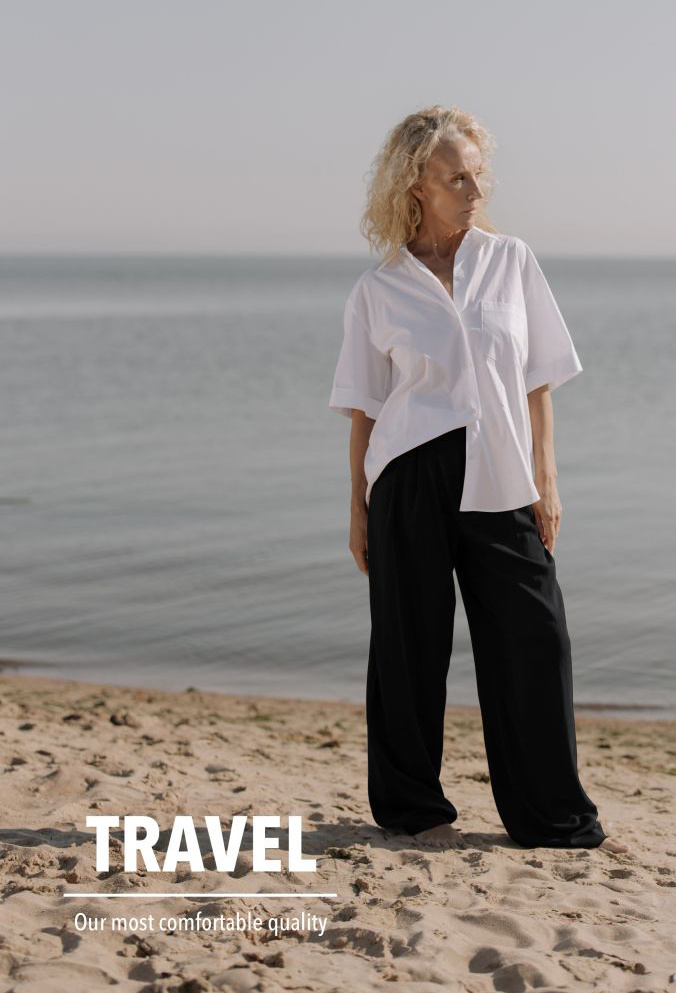 Travel stof off white