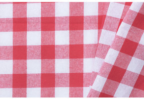 Katoen Boerenbont ruit 1.5 cm rood